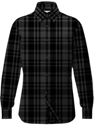 Jack & Jones Ανδρικό Πουκάμισο Βαμβακερό Καρό Μακρυμάνικο Κανονική Γραμμή Ανθρακί 12299163