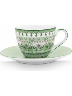 Pip Studio Lily & Lotus Φλιτζάνι Τσαγιού Πορσελάνης Πράσινο 280ml 51004201