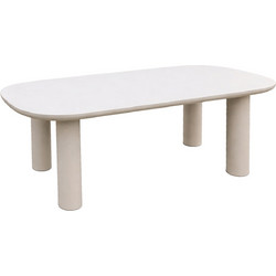 B2BMarkt Kiora Οβάλ Τραπέζι Κήπου Τσιμέντο Μπεζ 200x100x75cm 0613364