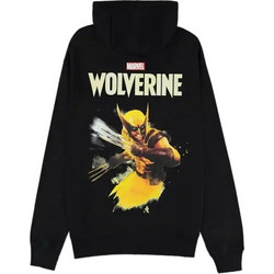 Difuzed Marvel Wolverine Ανδρική Ζακέτα Φούτερ με Κουκούλα και Φερμουάρ Μαύρη