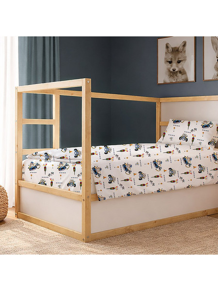 Dimcol Παιδικό Πάπλωμα Μονό Βαμβακερό 160x240 Animal Grand Prix 589
