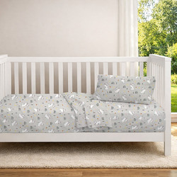 Dimcol Rabbit Garden 586 Βρεφικό Πάπλωμα Κούνιας 160x120cm Γκρι