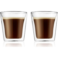 Bodum Canteen Φλιτζάνι Espresso & Ελληνικού Καφέ Γυάλινα Διαφανή 100ml 2τμχ 10108-10