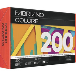 Fabriano Colore Χαρτί Α4 200gr/m² 100 Φύλλα Κόκκινο 19979021297