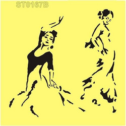 Next Στένσιλ Σχέδια Dancer 16x16cm 25249-2