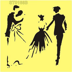 Next Στένσιλ Σχέδια The Newlyweds 16x16cm 25251-2