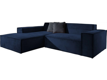 Fubu Γωνιακός Καναπές Αριστερή Γωνία Navy Μπλε 255x188x55cm 162889839