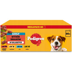 Pedigree Adult Selection Of Flavours with Meat & Fish in Jelly 80x100gr