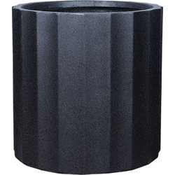 MarHome Fiberclay Xlarge Κασπώ Κύλινδρος Κίονας Μαύρο Φ70x70cm