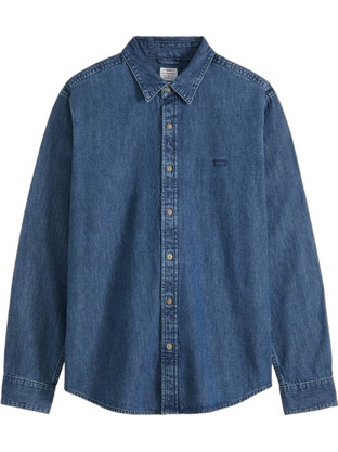 Levi's Ανδρικό Πουκάμισο Τζιν Μακρυμάνικο Κανονική Γραμμή Overshirt Μπλε 0085A-0000