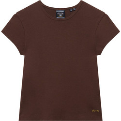 Superdry Γυναικείο Αθλητικό T-Shirt Σοκολατί W1011747A-8TP