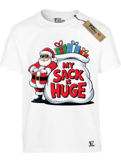 Takeposition My Sack Is Huge Παιδικό T-Shirt Κοντομάνικο Λευκό 806-3053