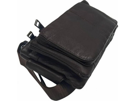 DomLeathers ZXV-101 Ανδρικό Τσαντάκι Μέσης Δερμάτινο Καφέ