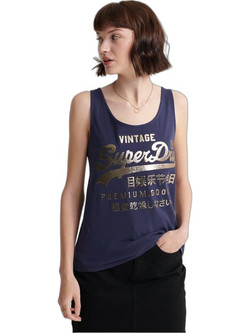 Superdry Γυναικείο Αθλητικό T-Shirt Navy Μπλε W6010001A-GKV