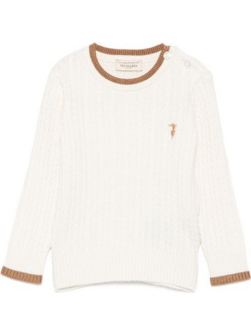 Trussardi Παιδικό Πουλόβερ Μακρυμάνικο Μπεζ Καφέ TIA26084MA