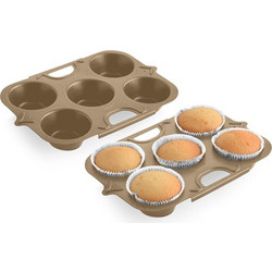 ETA Φόρμες Ζαχαροπλαστικής Αλουμινίου για Muffin / Cupcake Ορθογώνιες 2τμχ 314799020