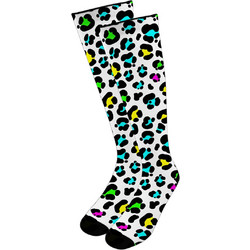NODO Wild Animal Print Ανδρικές Κάλτσες Ψηλές Λευκές PR10079