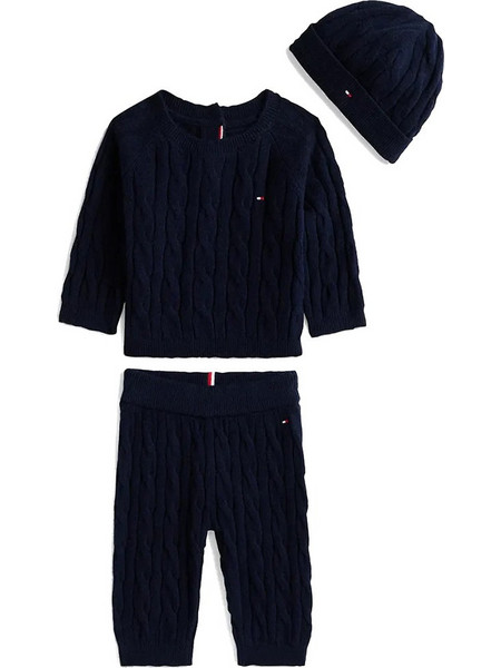 Tommy Hilfiger Βρεφικό Σετ για Αγόρι Χειμωνιάτικο Navy Μπλε KN0KN02080-C1G