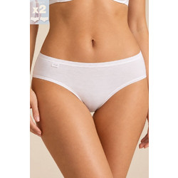 Sloggi EverNew Βαμβακερά Γυναικεία Slip Λευκά 2Pack 10156905-0003