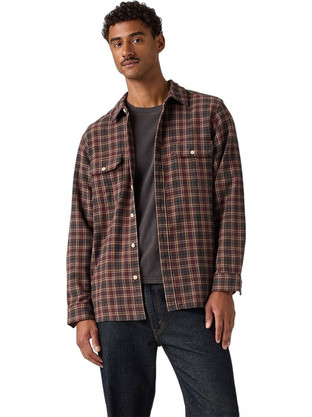 Levi's Jackson Worker Ανδρικό Πουκάμισο Overshirt Mikkel Plaid Vineyard Wine 19573-0309