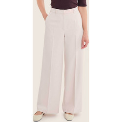 Gerry Weber Ψηλόμεσο Υφασμάτινο Γυναικείο Παντελόνι Relaxed Εφαρμογή με Λάστιχο Εκρού N77014699038