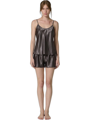 Pen-Ky Babydoll Καλοκαιρινό Σατέν Ανθρακί 56007X6