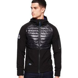 Superdry Mountain Soft Shell Hybrid Jacket M50009CR-EUZ Ανδρικό Μπουφάν Χειμωνιάτικο Softshell Μαύρο