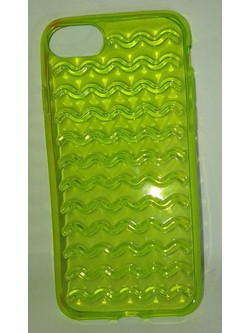 Θήκη Case Apple Iphone 4/4S/5 clear Green with wavy designs (OEM)