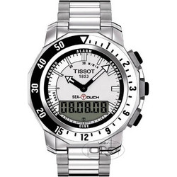 Tissot Sea-Touch Ανδρικό Ρολόι με Ασημί Λουράκι T0264201103100