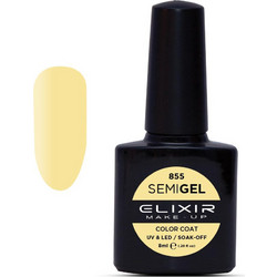 Elixir Semigel 855 Pastel Yellow Ημιμόνιμο Βερνίκι Νυχιών 8ml
