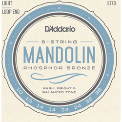 D'Addario EJ73 Σετ 8 Χορδές Μαντολίνου Phosphor Bronze 10-38" Light Tension 1/4