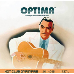 Optima Hot Club Gypsyfire Σετ 6 Χορδές Ακουστικής Κιθάρας Silver Plated Copper 11-46" Light Tension