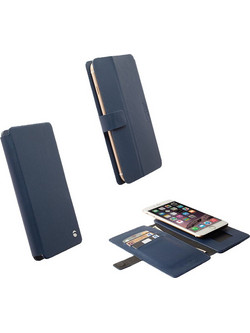 KRUSELL MALMO SLIDE ΘΗΚΗ UNIVERSAL LEATHER FLIPWALLET 4XL BLUE