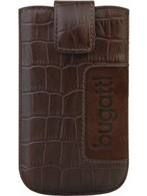 BUGGATI SLIMCASE ΘΗΚΗ ΠΟΥΓΚΙ CROCO DARK BROWN SL