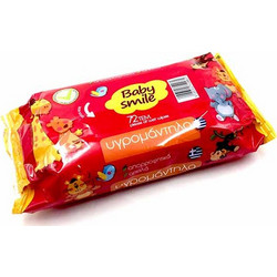 Baby Smile Μωρομάντηλα Χωρίς Parabens 72τμχ