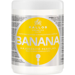 Kallos KJMN Banana Μάσκα Μαλλιών για Επανόρθωση για Ξηρά & Λεπτά Μαλλιά 1lt