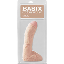 Pipedream Basix Rubber Works Fat Boy Ρεαλιστικό Dildo με Βεντούζα & Όρχεις 24cm Flesh