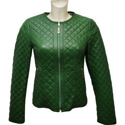 Leather 100 Γυναικείο Μπουφάν Δερμάτινο Πράσινο 06-W-B-1324