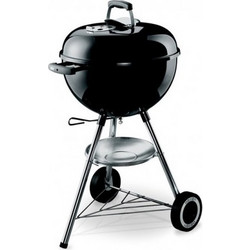 Weber One Touch Original Kettle Ανοξείδωτη Ψησταριά Κάρβουνου Στρογγυλή με Καπάκι και Ρόδες Επιφάνειας 47cm