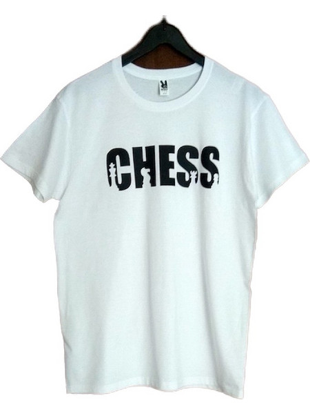 Λευκό T-Shirt με θέμα Chess