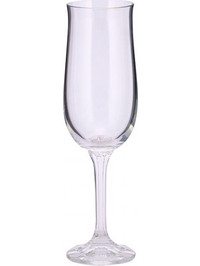 WM Collection Σετ Ποτήρια Ούζου Κρυστάλλινα Κολωνάτα NDiana 180ml 6τμχ