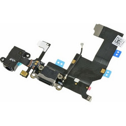 iPhone 5 Dock Connector Charging Port and Headphone Jack Flex φόρτισης/ ακουστικών μαύρο