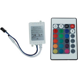 Ασύρματο τηλεχειριστήριο IR Controller RGB DC 12V/6A με dimmer για ταινίες LED 24 Button controller FOYU
