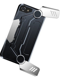 Gamer Case Grip Stand Silver For iPhone 7/8
