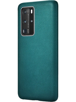 iCarer Grained Series Δερμάτινη Σκληρή Θήκη Huawei P40 Pro - Green (XHP40006-GN)
