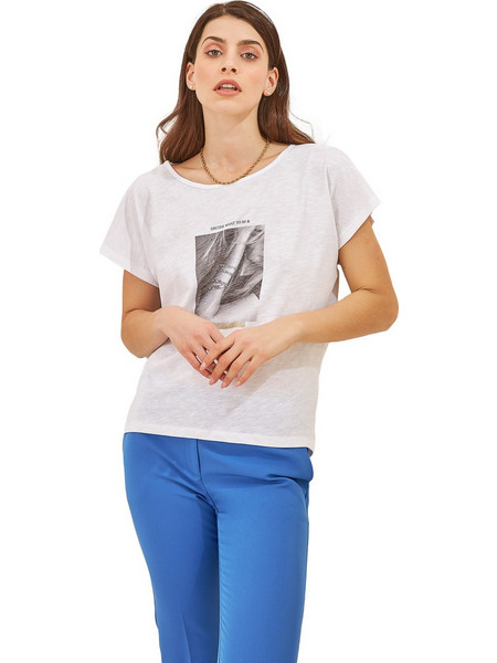 T-shirt luxury Λευκό