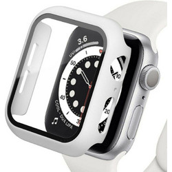 Full Frame Glass Protection 9H HD 360 Apple Watch 42mm Series 4/5 White Προστατευτικό Πλαίσιο Οθόνης Περιμετρικό Λευκό