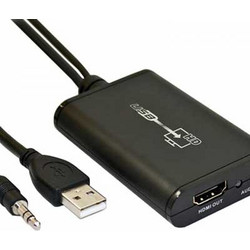 Μετατροπέας USB σε HDMI Μ με Καλώδιο Ήχου, Μαύρο - 18304 - Expected products