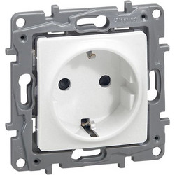 Πρίζα Σούκο 2M Με ασφάλεια παιδιών 16A 230V Λευκή IP20