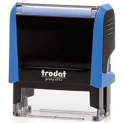 Trodat printy σφραγίδα μπλε 4913 με μπλε μελάνι, 58x22χιλ. Δυνατότητα εκτύπωσης